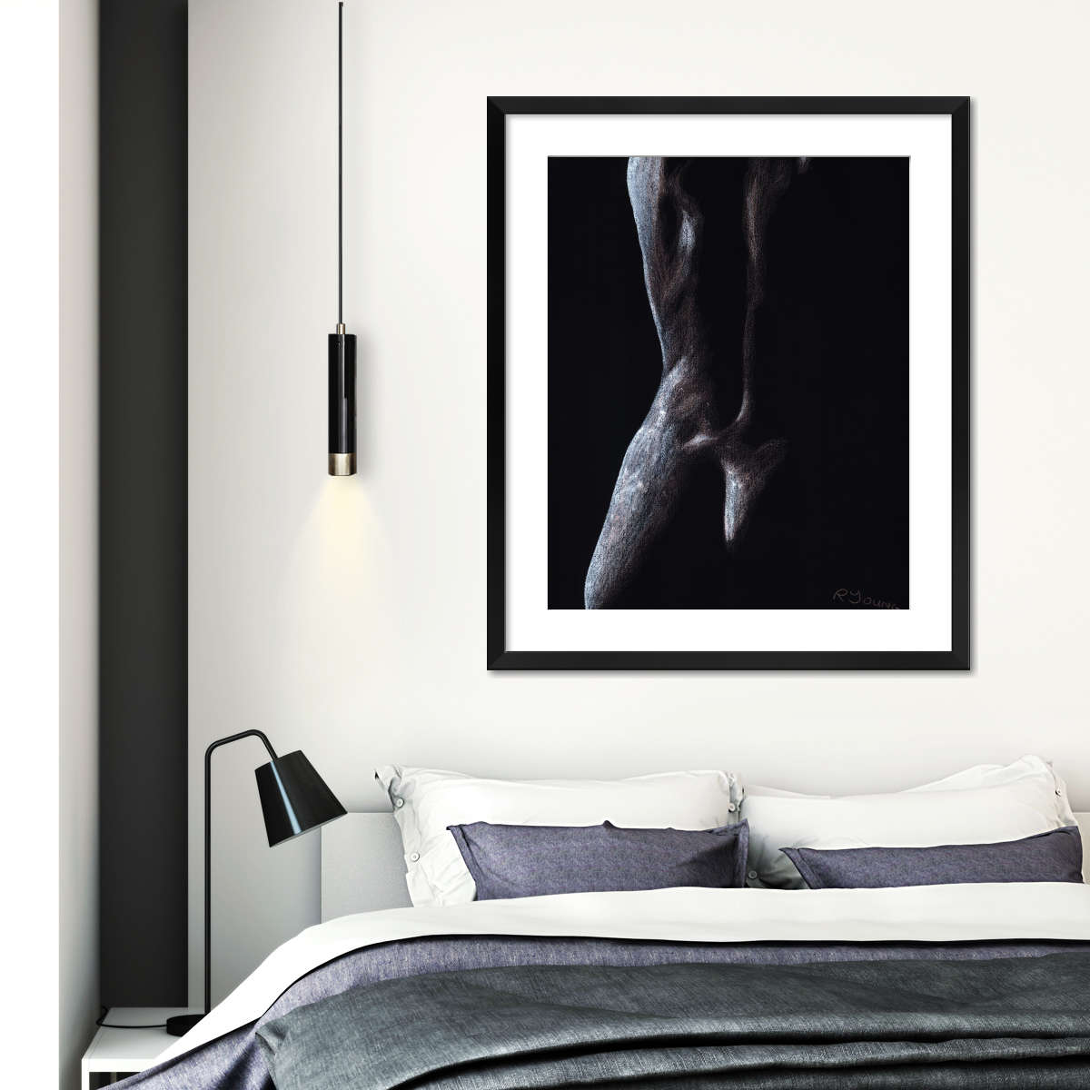 Withheld Wall Art, styled above a sofa