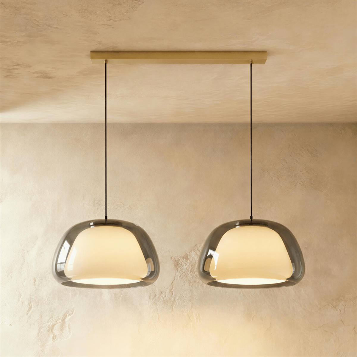 Zabda Metal Pendant Light, second full fixture front view
