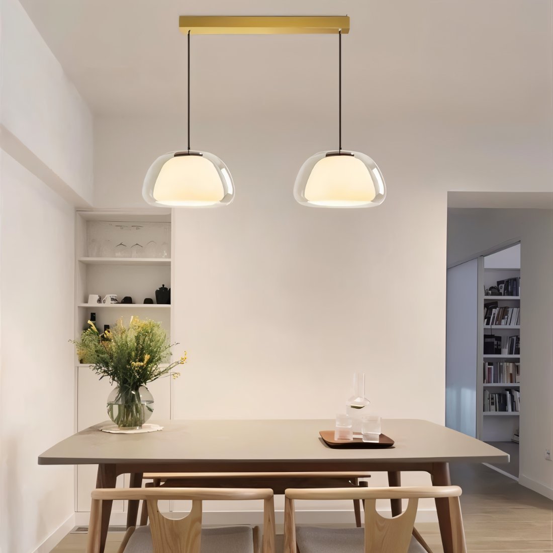Zabda Metal Pendant Light, second top of the shade in detail