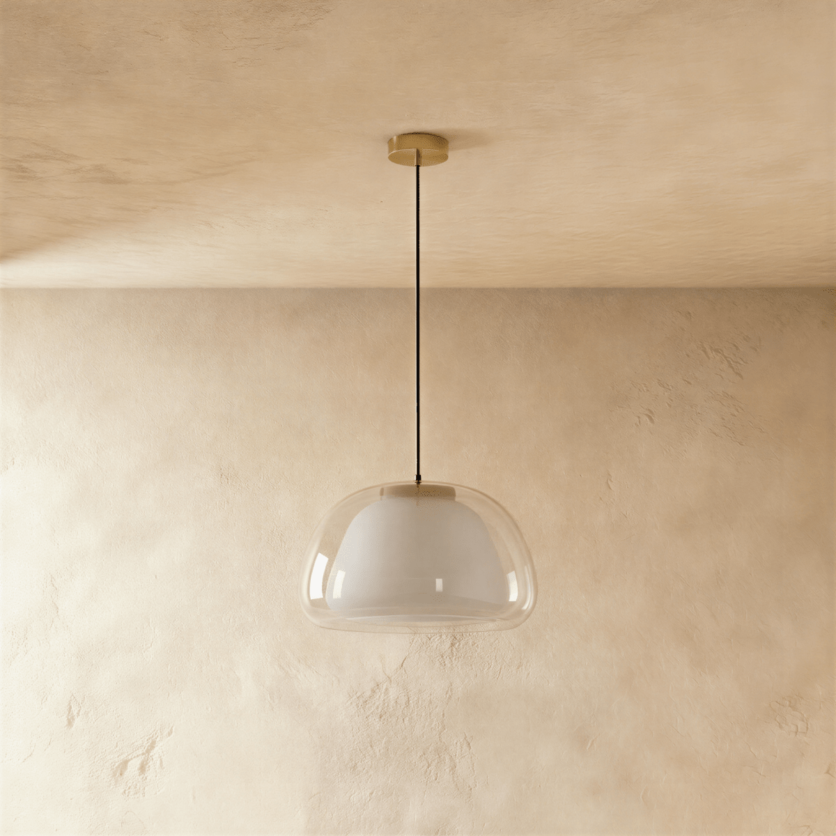 Zabda Metal Pendant Light, shade and diffuser detail