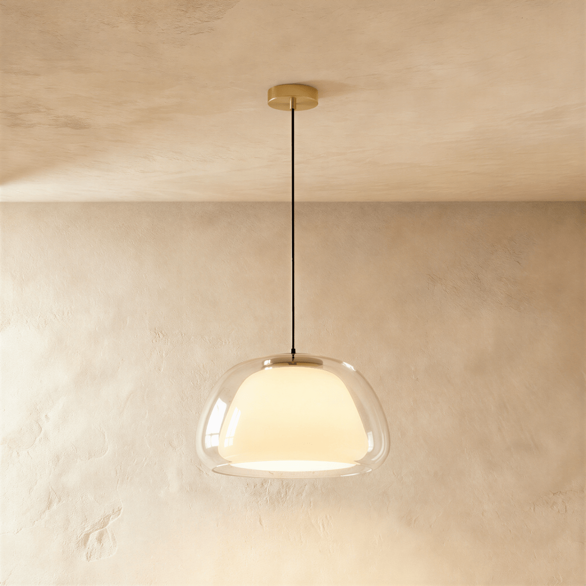 Zabda Metal Pendant Light, close up of the finish and material