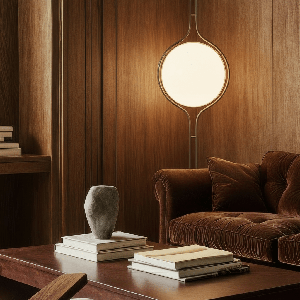 Zuru Floor To Ceiling Lamp - Open Box, scale beside a doorway