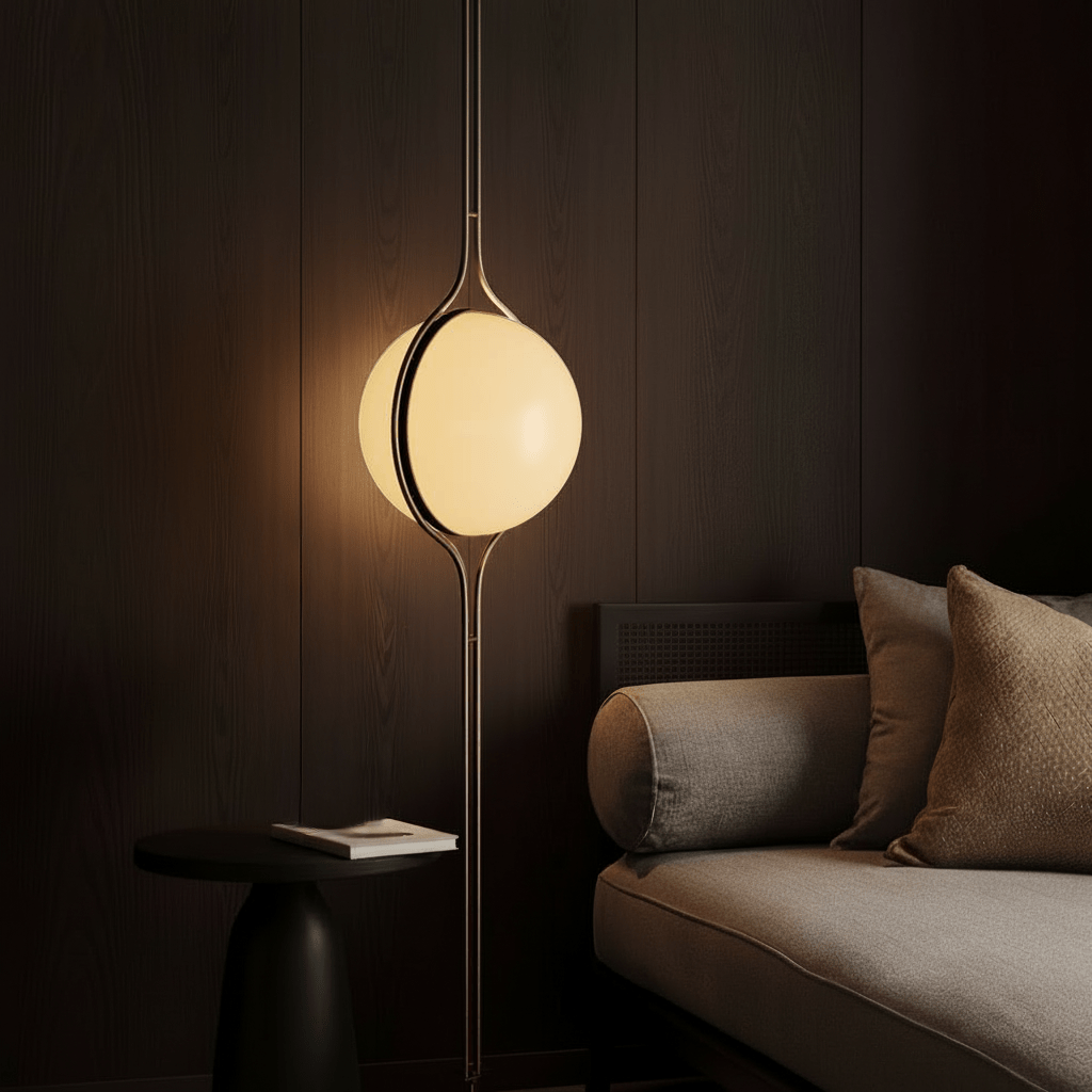 Zuru Floor To Ceiling Lamp - Open Box, angled view